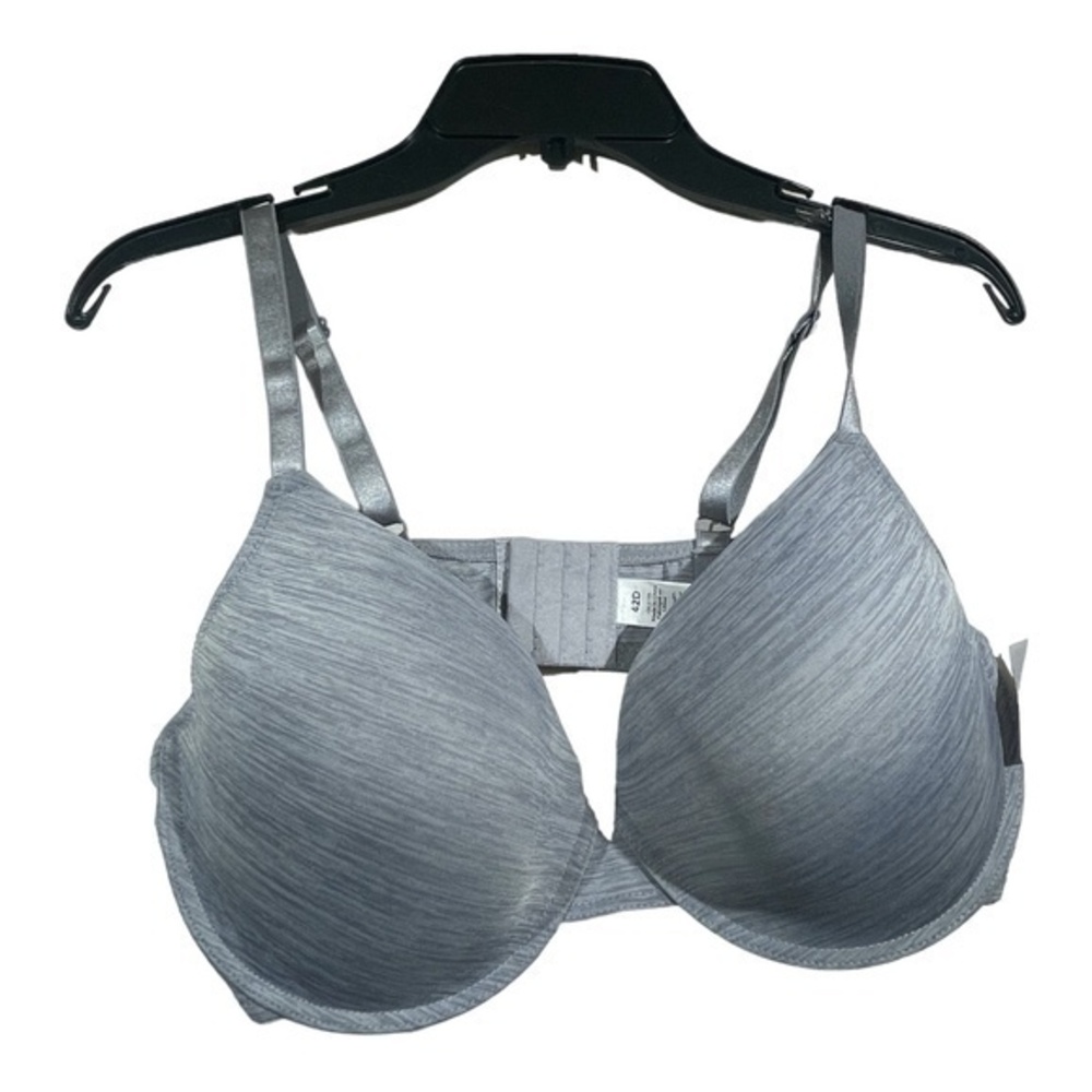 George Womens T-Shirt Bra Heathered Grey Underwire Full Coverage Size 42D